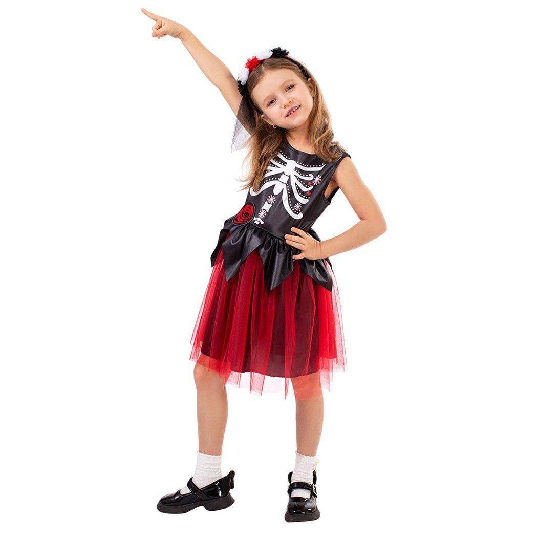 Kids' Day of the Dead Cosplay Costume Doomsday Revenant Halloween Party Outfit - Ecosfun