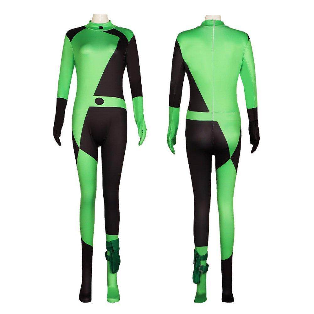 Kim Possible Shego Costume Bodysuit Jumpsuit Party Halloween - Ecosfun