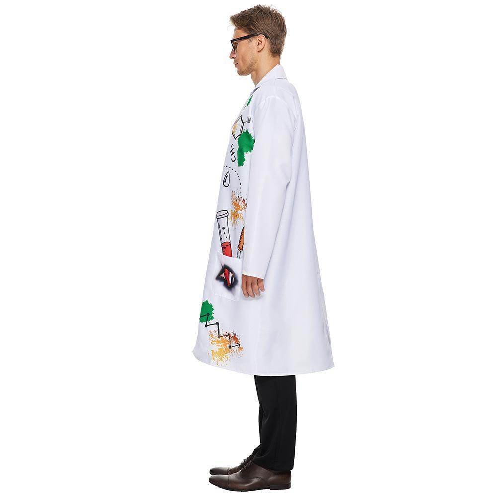 Mad Scientist Coat with Wig Halloween carnival costume for Adult - Ecosfun