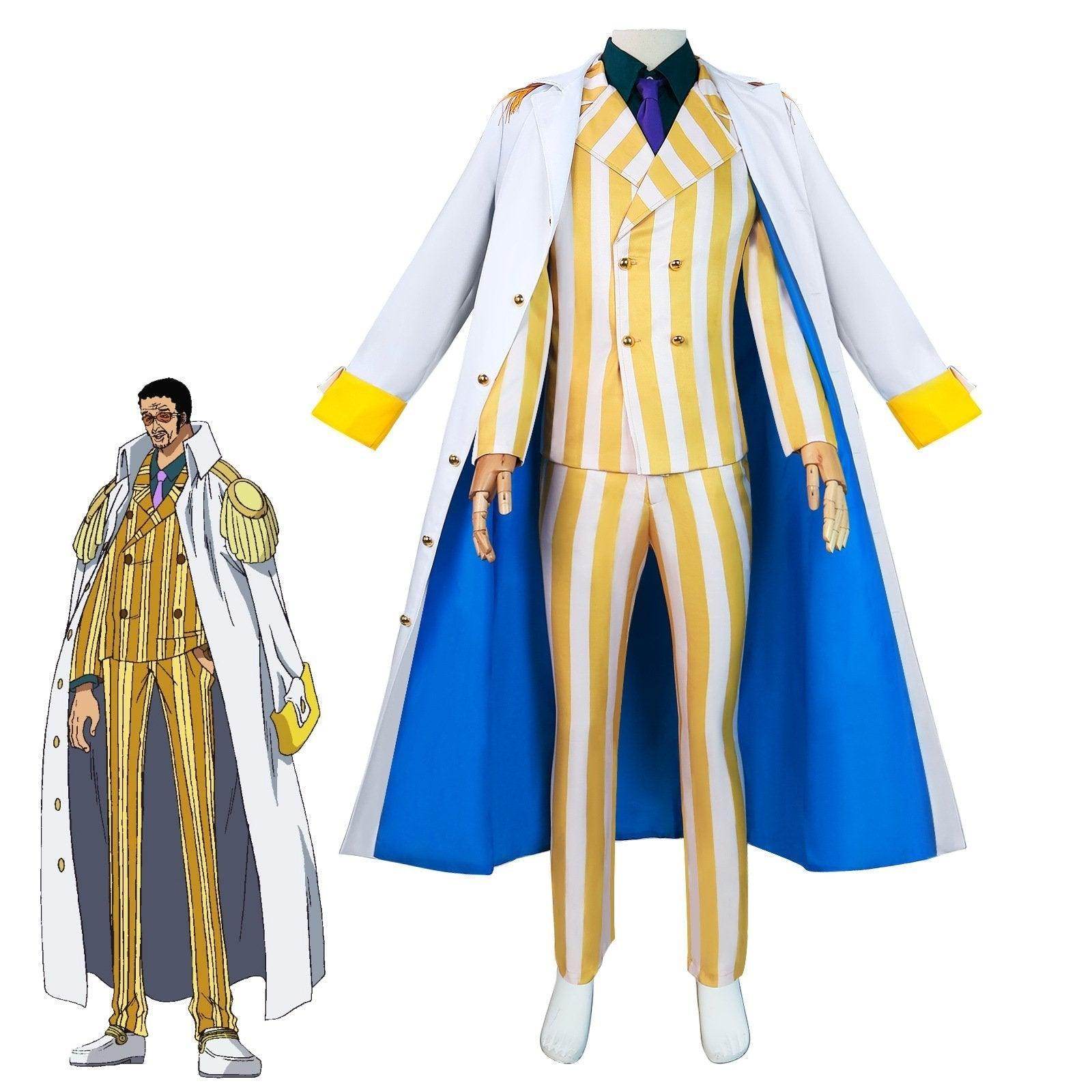 One Piece Wano Country Kizaru Costume Party Carnival Cosplay Full Set - Ecosfun