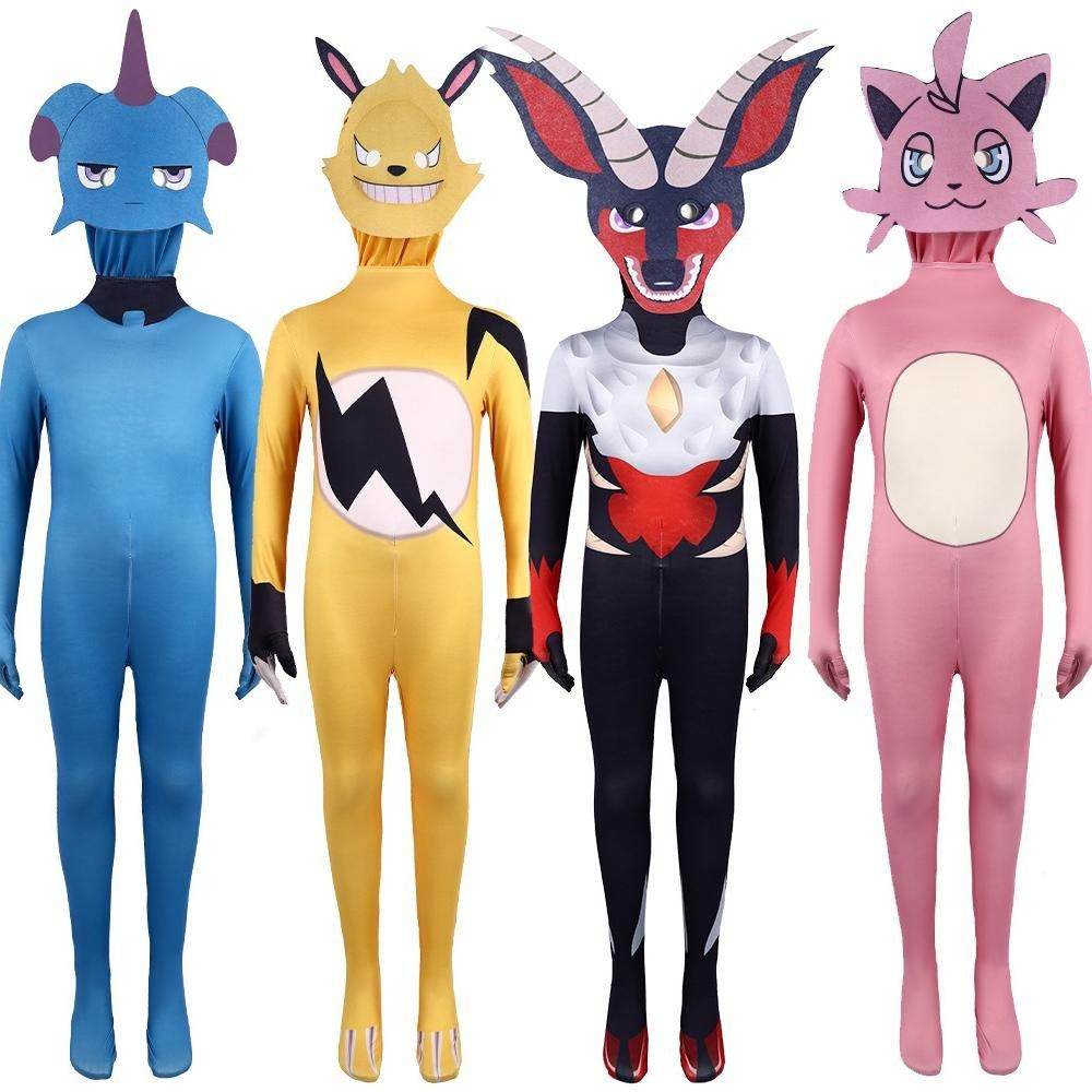 Plawworld Game Grizzbolt Depresso Cattiva Incineram Costume Cosplay Jumpsuit - Ecosfun