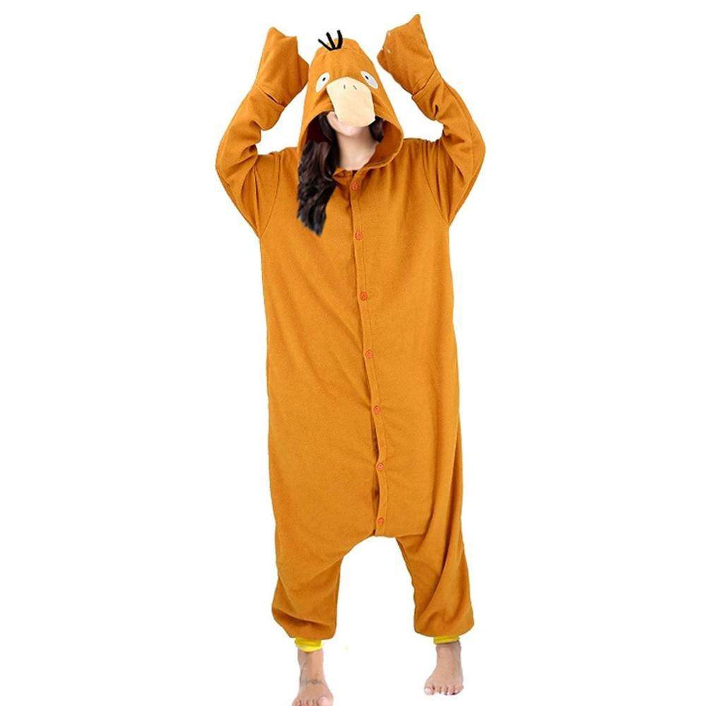 Psyduck Pokemon Kigurumi Onesies Pajamas Pyjamas Costume For Adult - Ecosfun