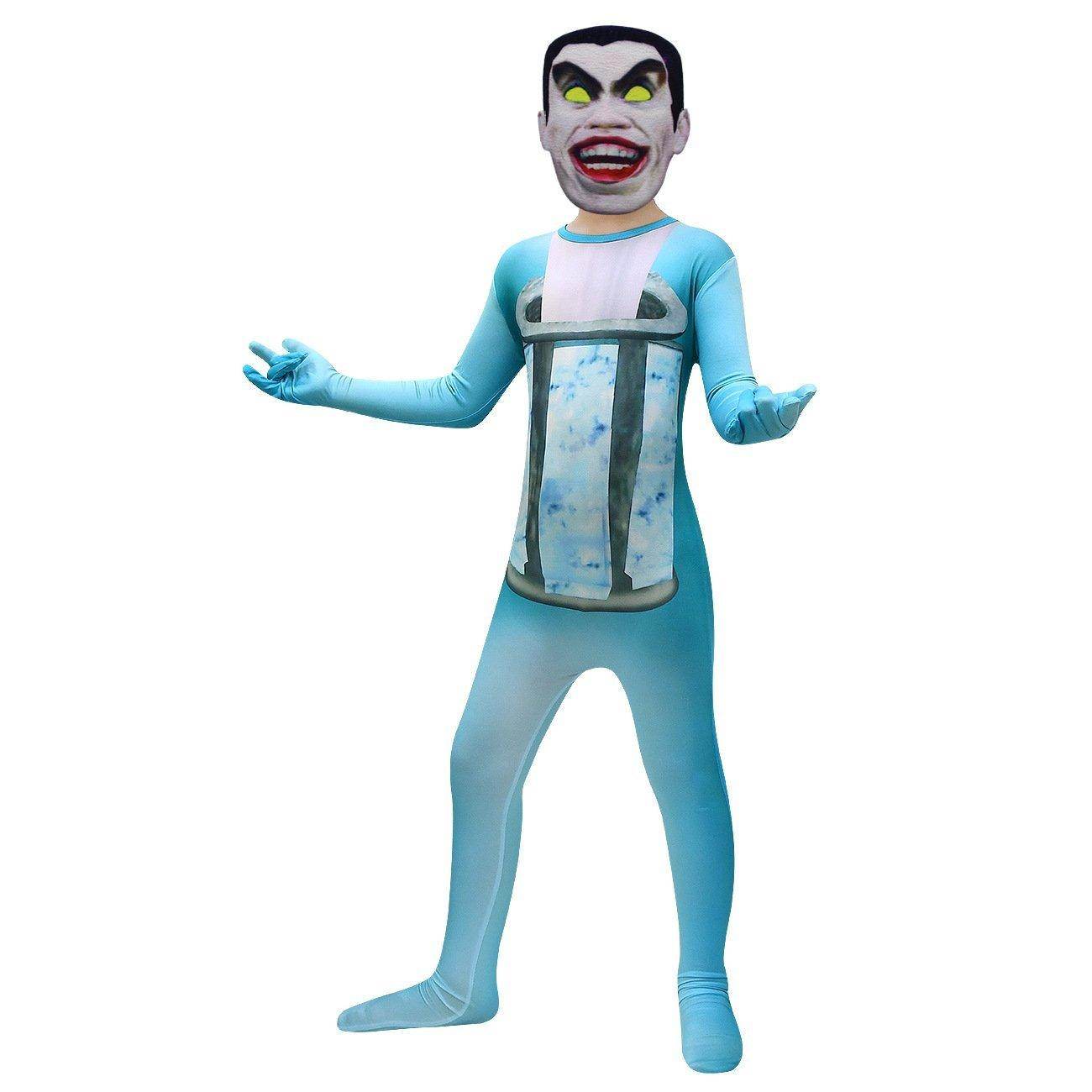 Skibidi Toilet Blue Jumpsuit Titan Tv man Cosplay Costume For Kids - Ecosfun