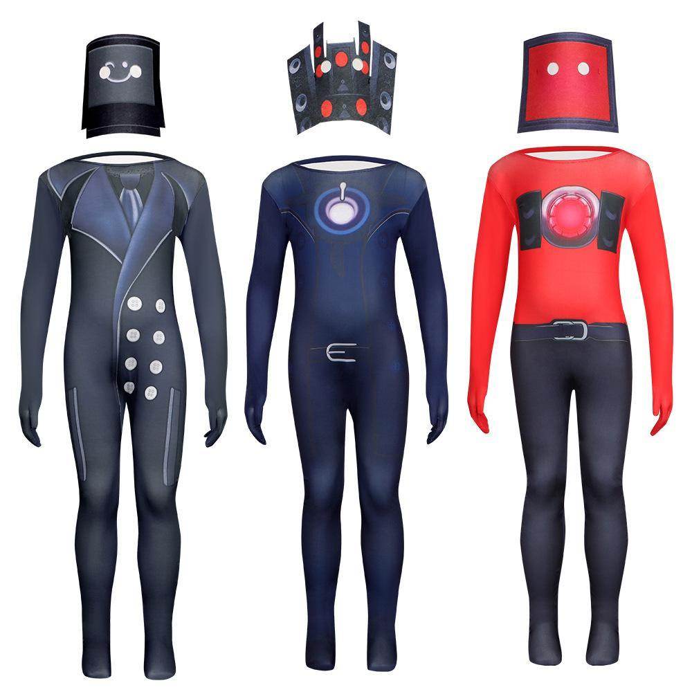 Skibidi Toilet Game Kids Cosplay Costume Jumpsuit Halloween Carnival Suit - Ecosfun