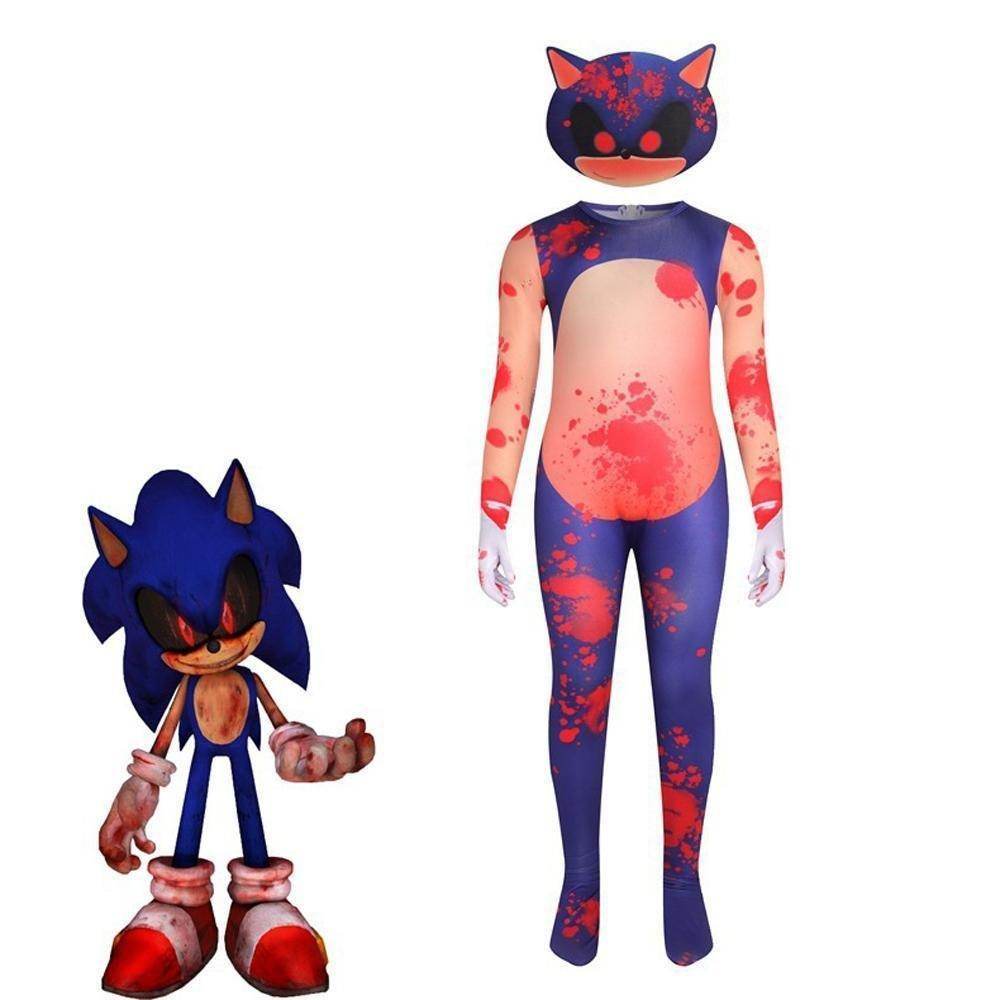 Sonic The Hedgehog Cosplay Costumes Cartoon Jumpsuit Romper Dress Up Stage Outfits for Kids - Ecosfun
