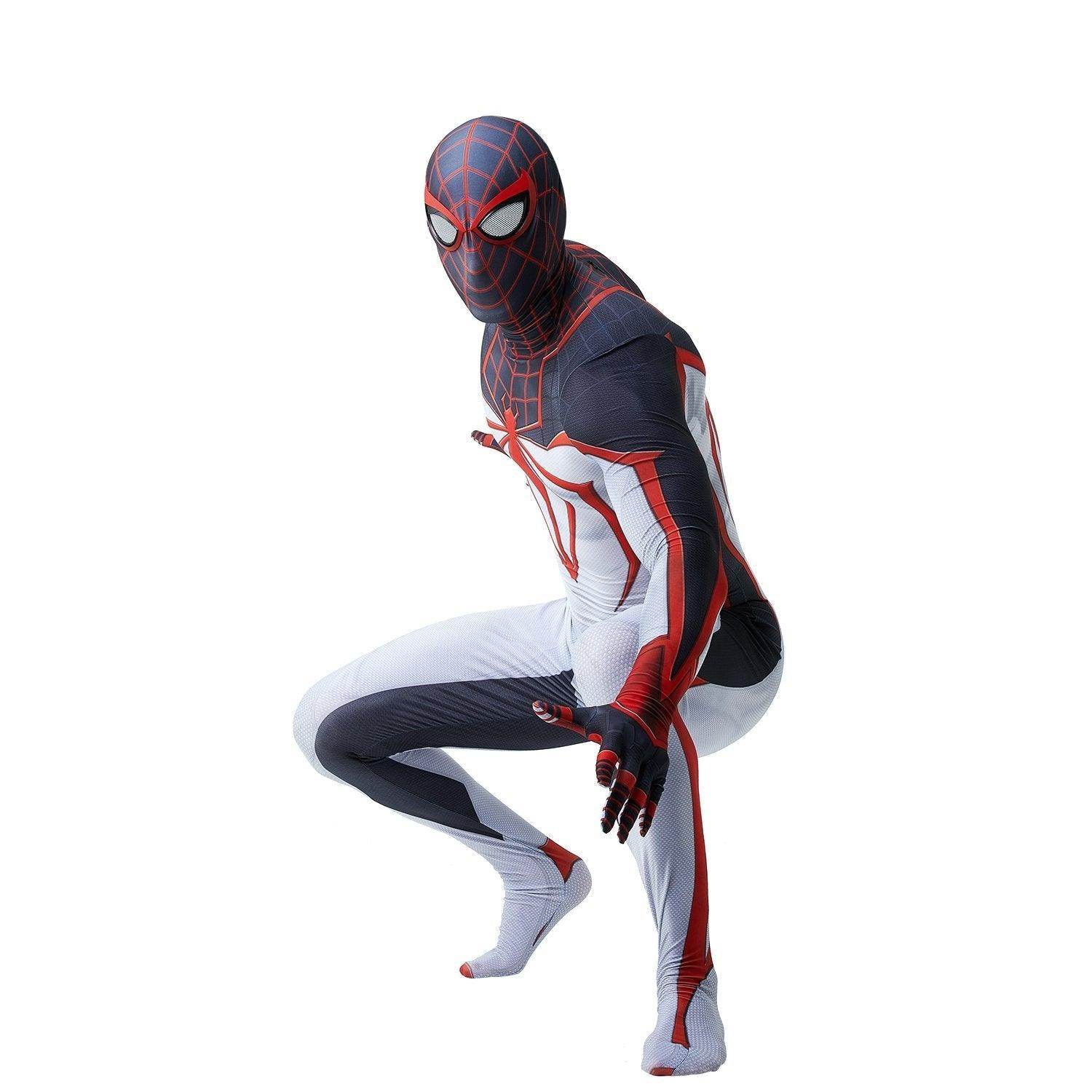 Spider-Man PS5 Game Miles Morales Tight Jumpsuit Costume for Adults and Kids - Ecosfun