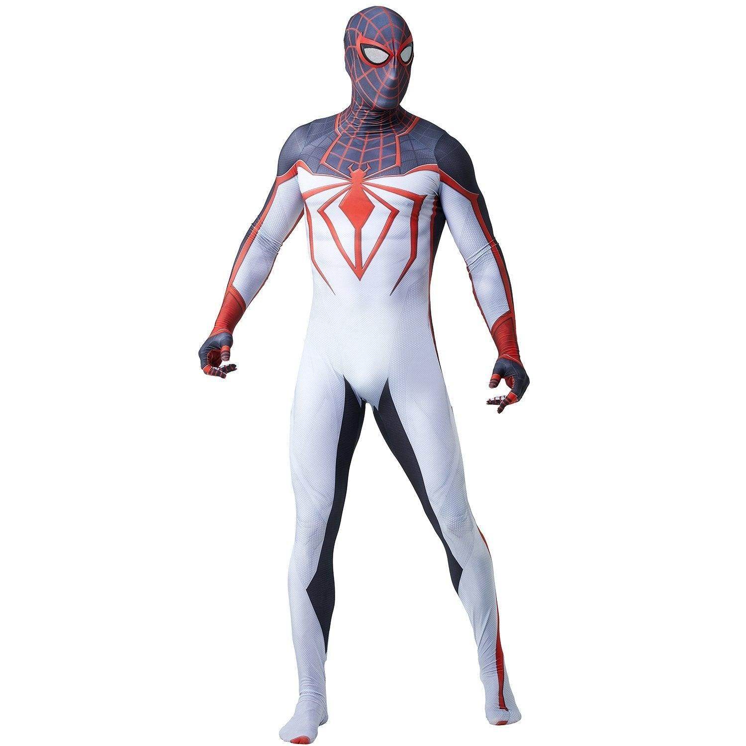 Spider-Man PS5 Game Miles Morales Tight Jumpsuit Costume for Adults and Kids - Ecosfun