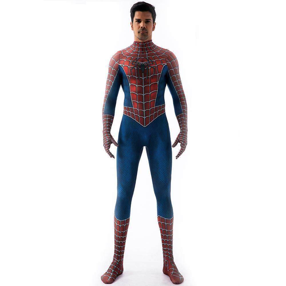 Spider-Man Tony Costume Cosplay Jumpsuit Superhero Bodysuit Tights Halloween - Ecosfun