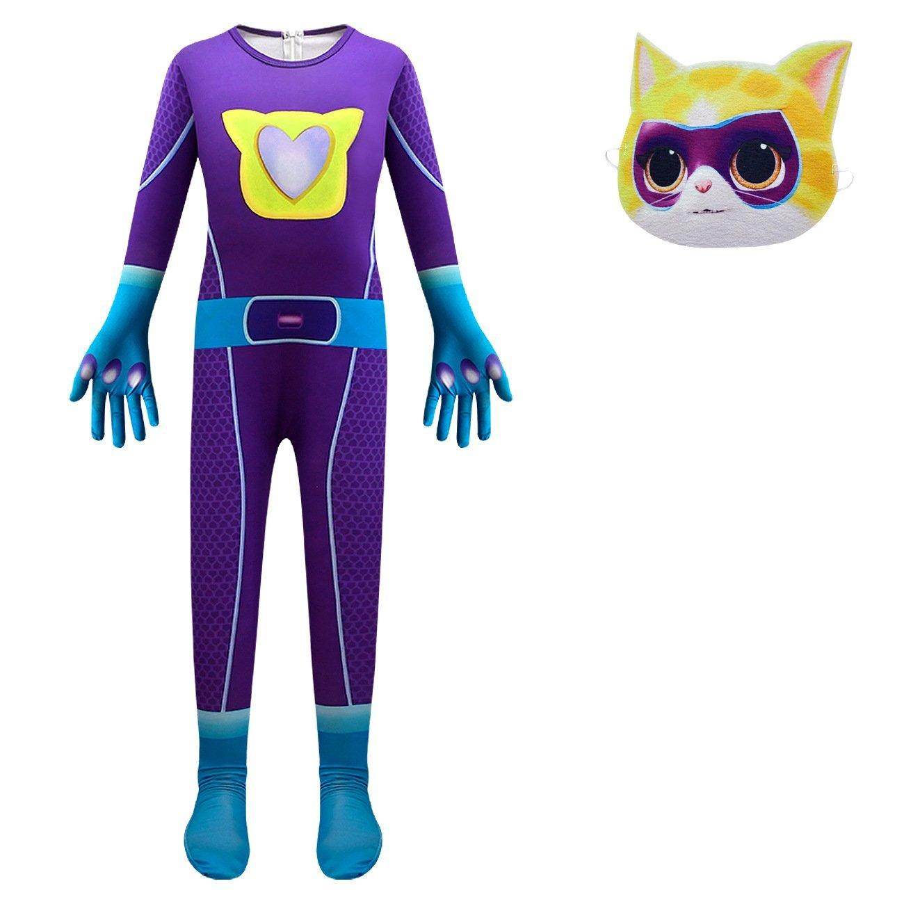 Super Cute Kitties Jumpsuits Cosplay costume With Mask For Kids - Ecosfun