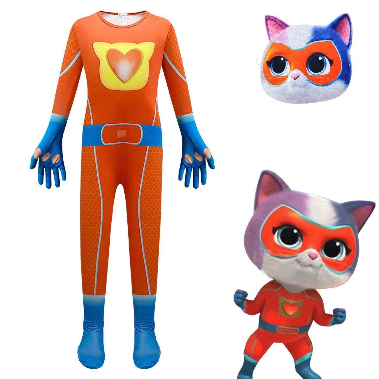 Super Cute Kitties Jumpsuits Cosplay costume With Mask For Kids - Ecosfun