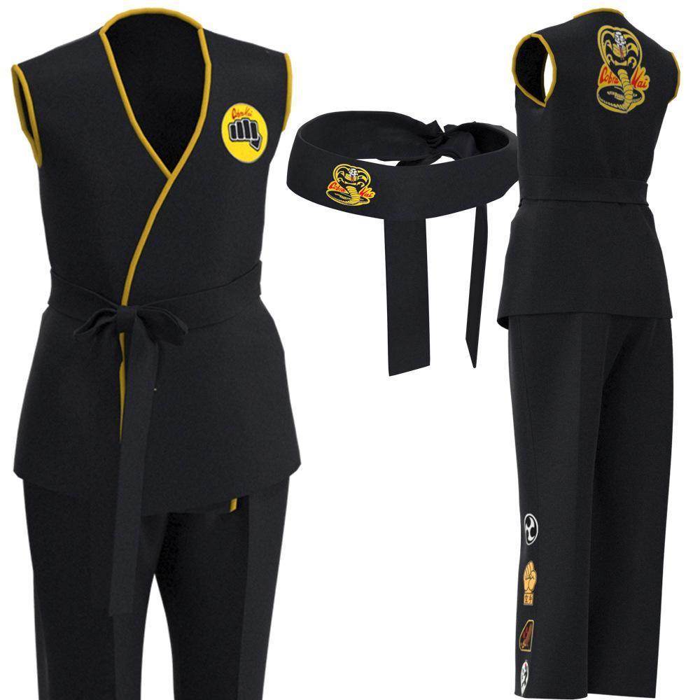 The Karate Kid Costumes Taekwondo Cobra Karate Training Suits Movie Cosplay - Ecosfun