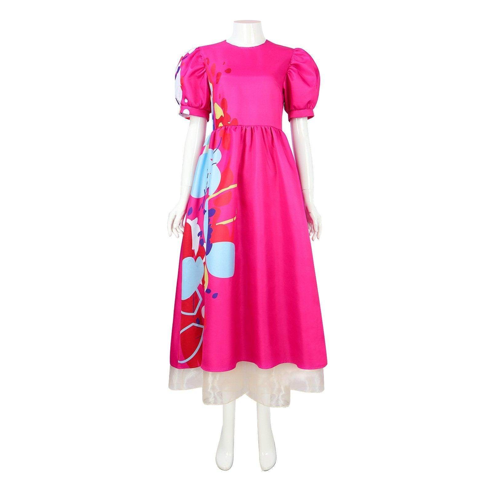 Weird Barbie Costume Movie Kate McKinnon Pink Dress Outfits Halloween Cosplay Adults - Ecosfun