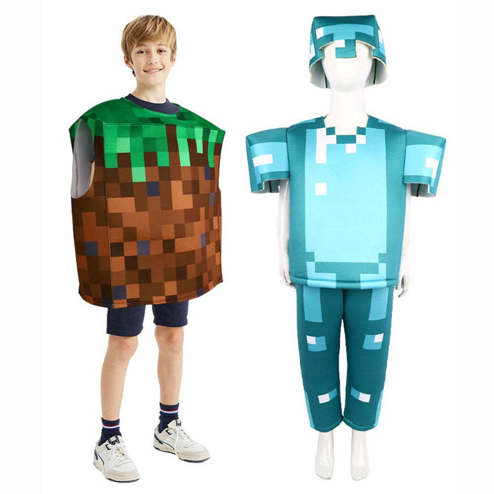 Minecraft Steve Costume for Kids Halloween - Ecosfun