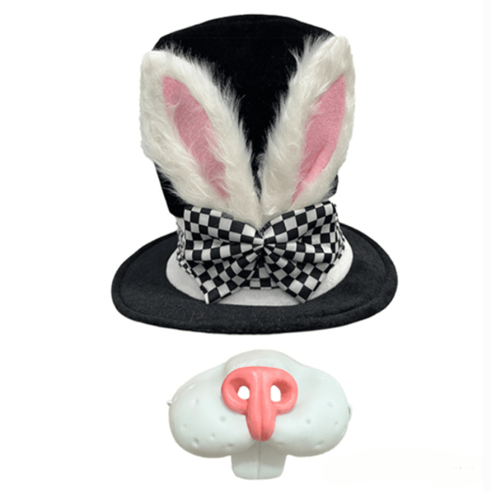 Easter hat props Easter costume plush bunny ears party dress up - Ecosfun