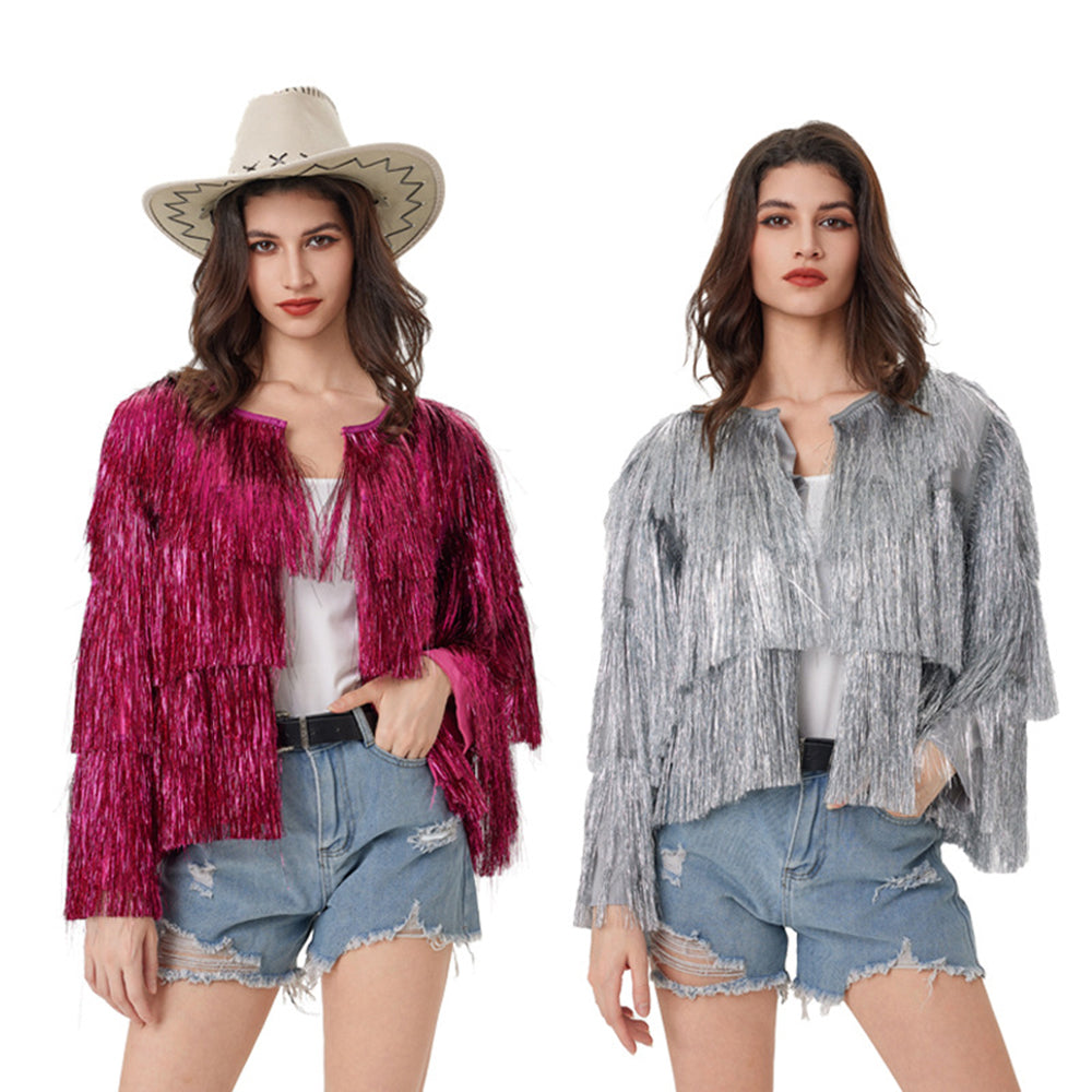 Fever Tassel Tinsel Festival Jacket Halloween Costume for women