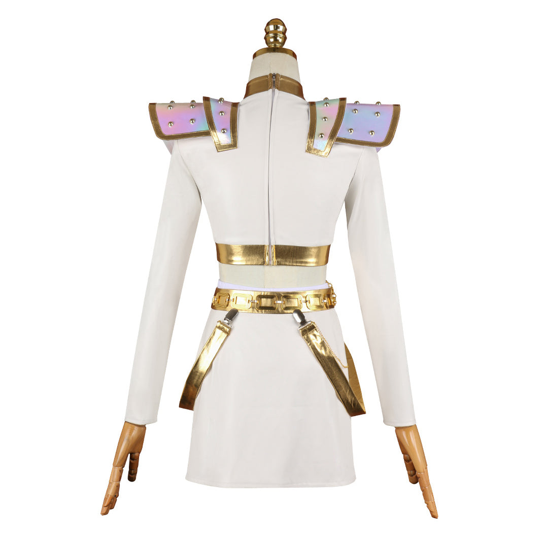 Kpop Witch Hunter Zoe Cosplay Costume Black and Gold Performance