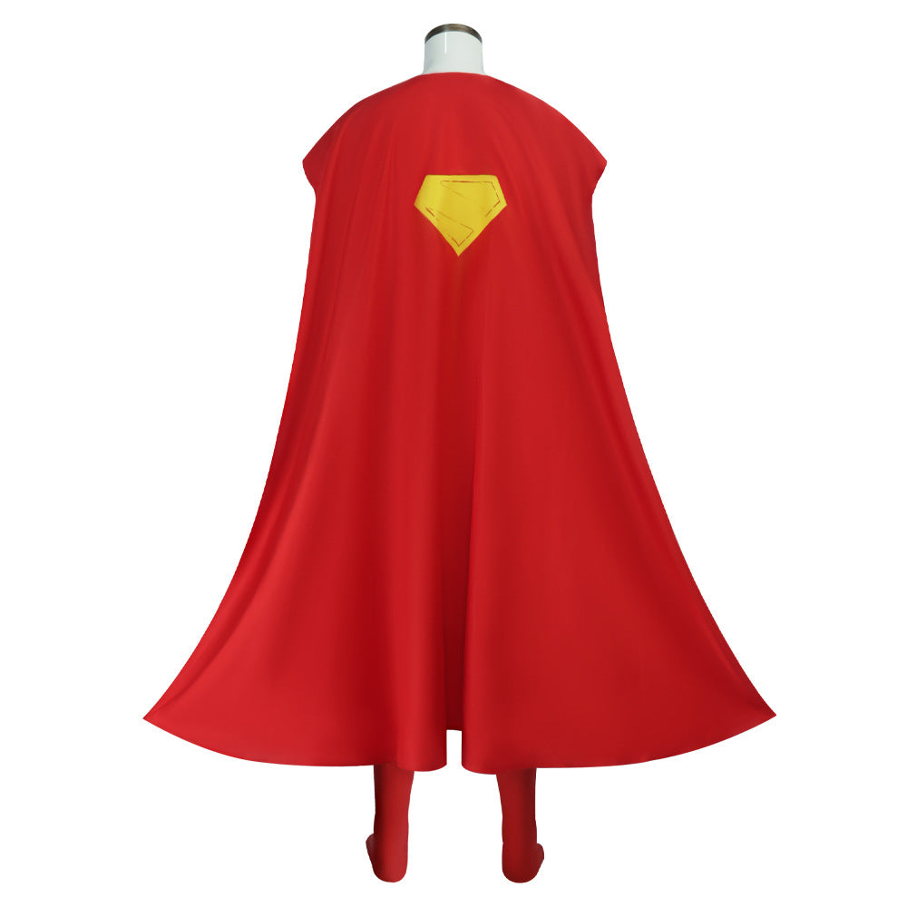 Deluxe Superman Clark Kent 3D Jumpsuit with Cloak Bodysuit