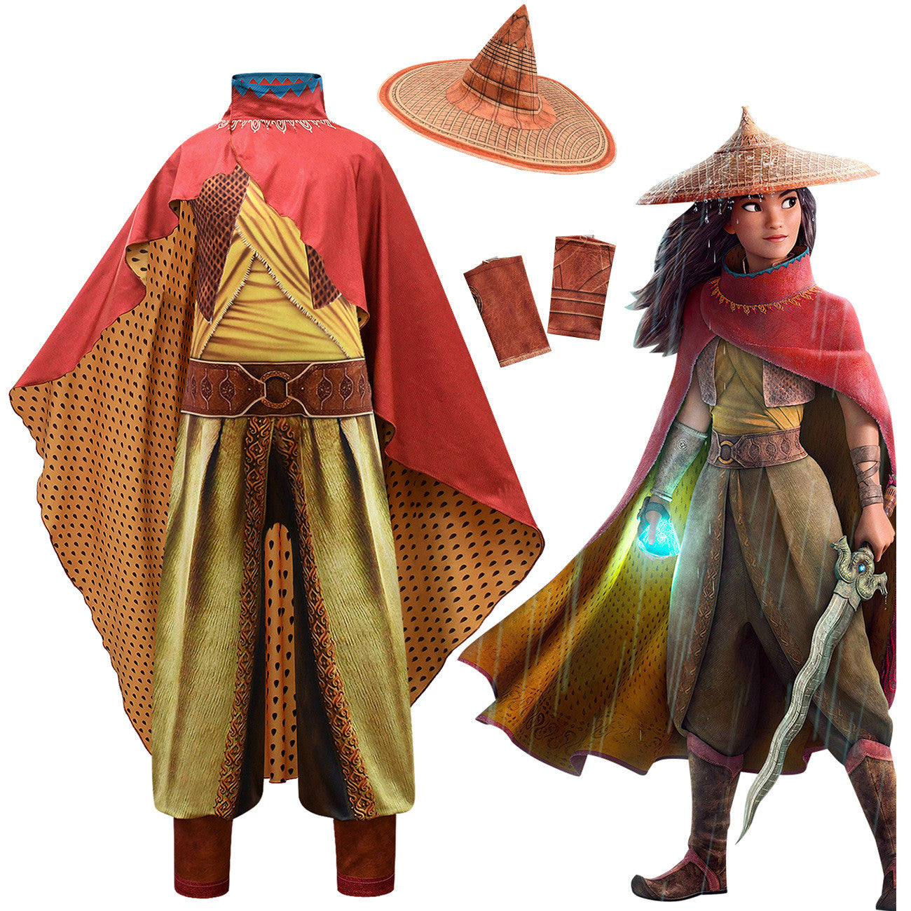 Raya and the Last Dragon Costume Cosplay Halloween Drama Performance Romper