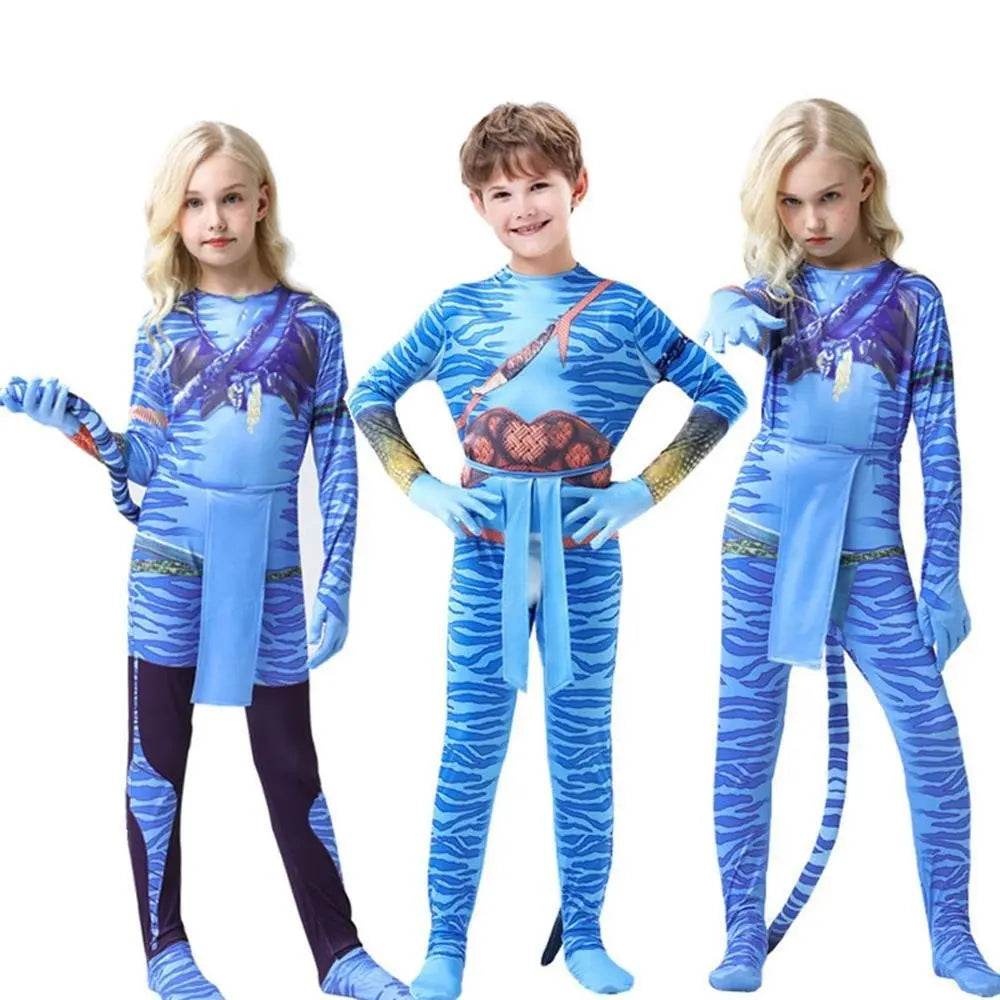 Avatar: The Way of Water Cosplay Costume kids zentai costume jumpsuit - Ecosfun