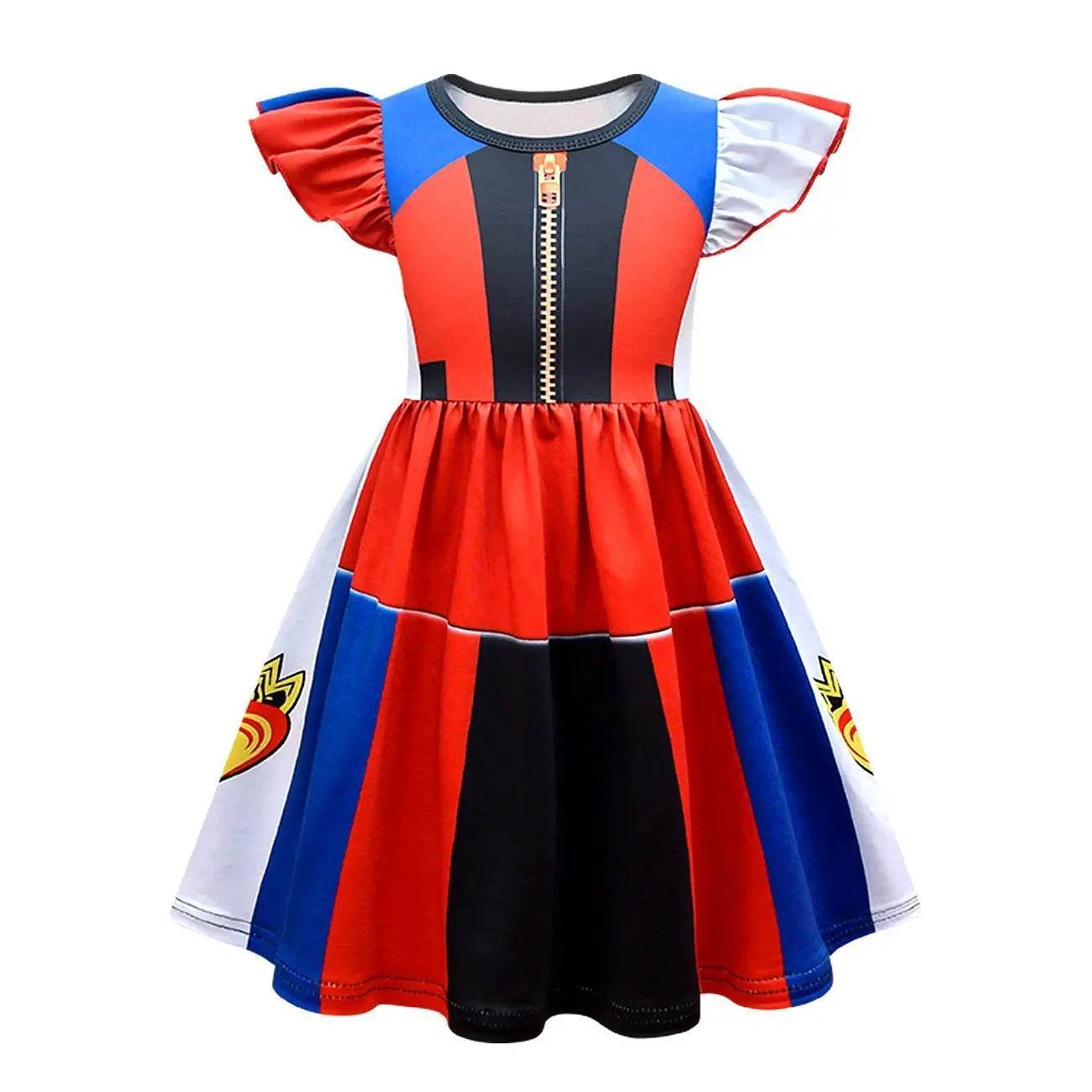 Descendants 3 Costume A-line skirt with flying sleeves Cosplay Dress - Ecosfun