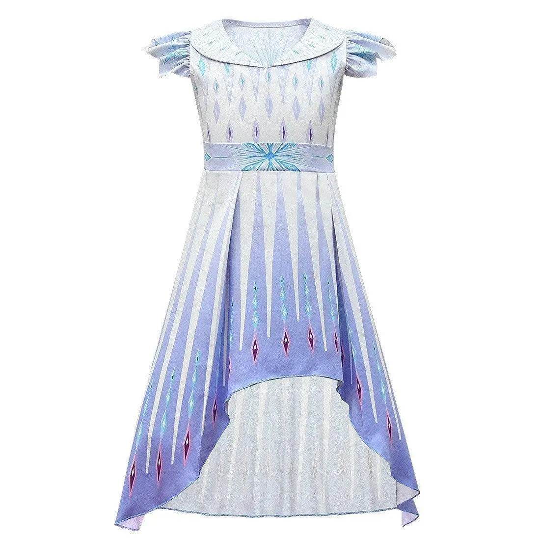 Frozen 2 Cosplay Elsa Halloween Performance Costume Girls Fancy Dress - Ecosfun