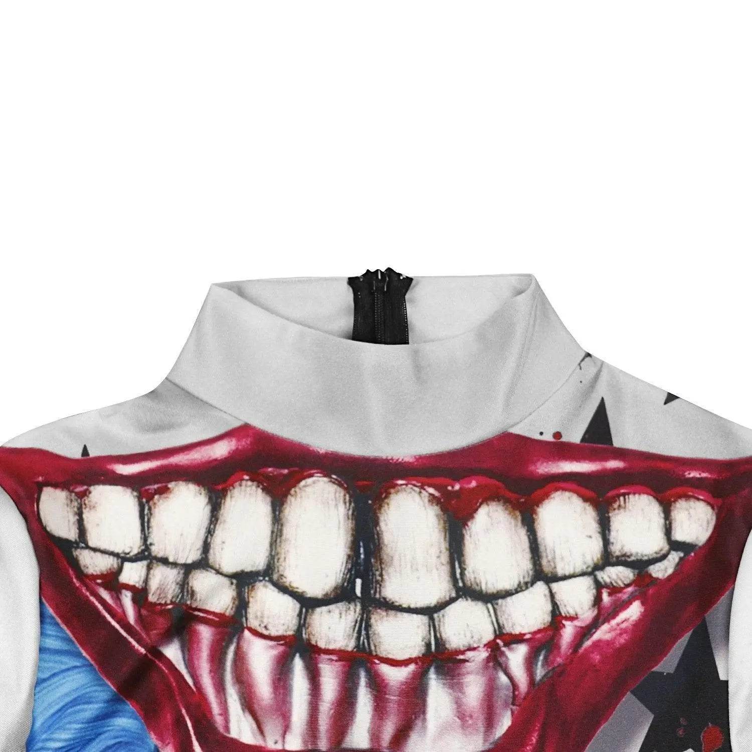 Halloween Adult Street Show Clown Cosplay Costume Polyester Bodysuit - Ecosfun