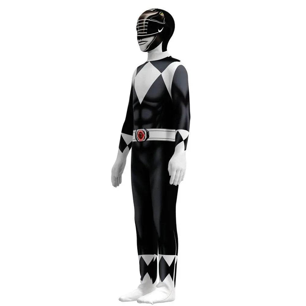 Mighty Morphin Power Rangers Costume Kids Superhero Bodysuit Halloween jumpsuits onesies - Ecosfun
