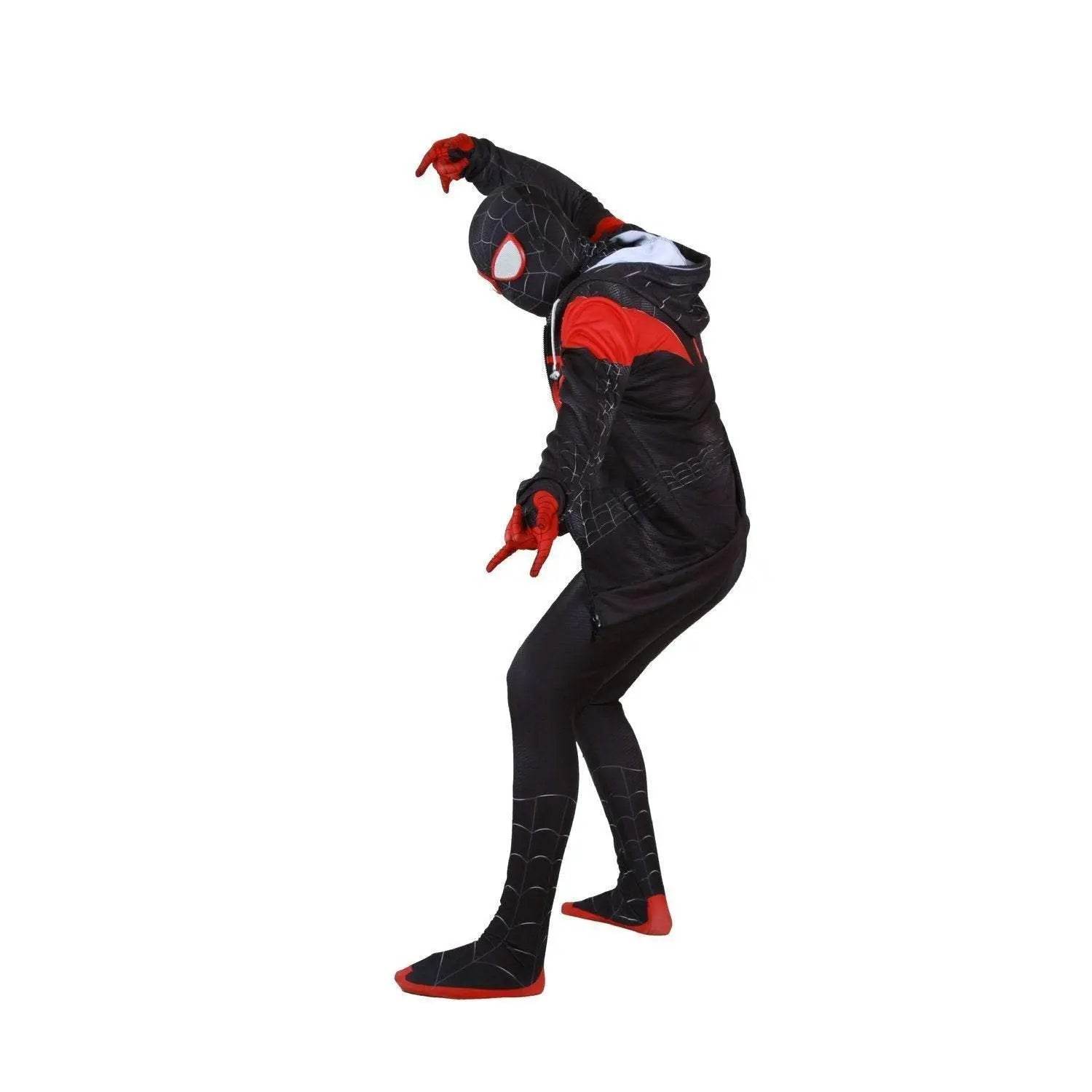 New Age Black Spiderman Miles Hero Cosplay Halloween Costume Sweater - Ecosfun