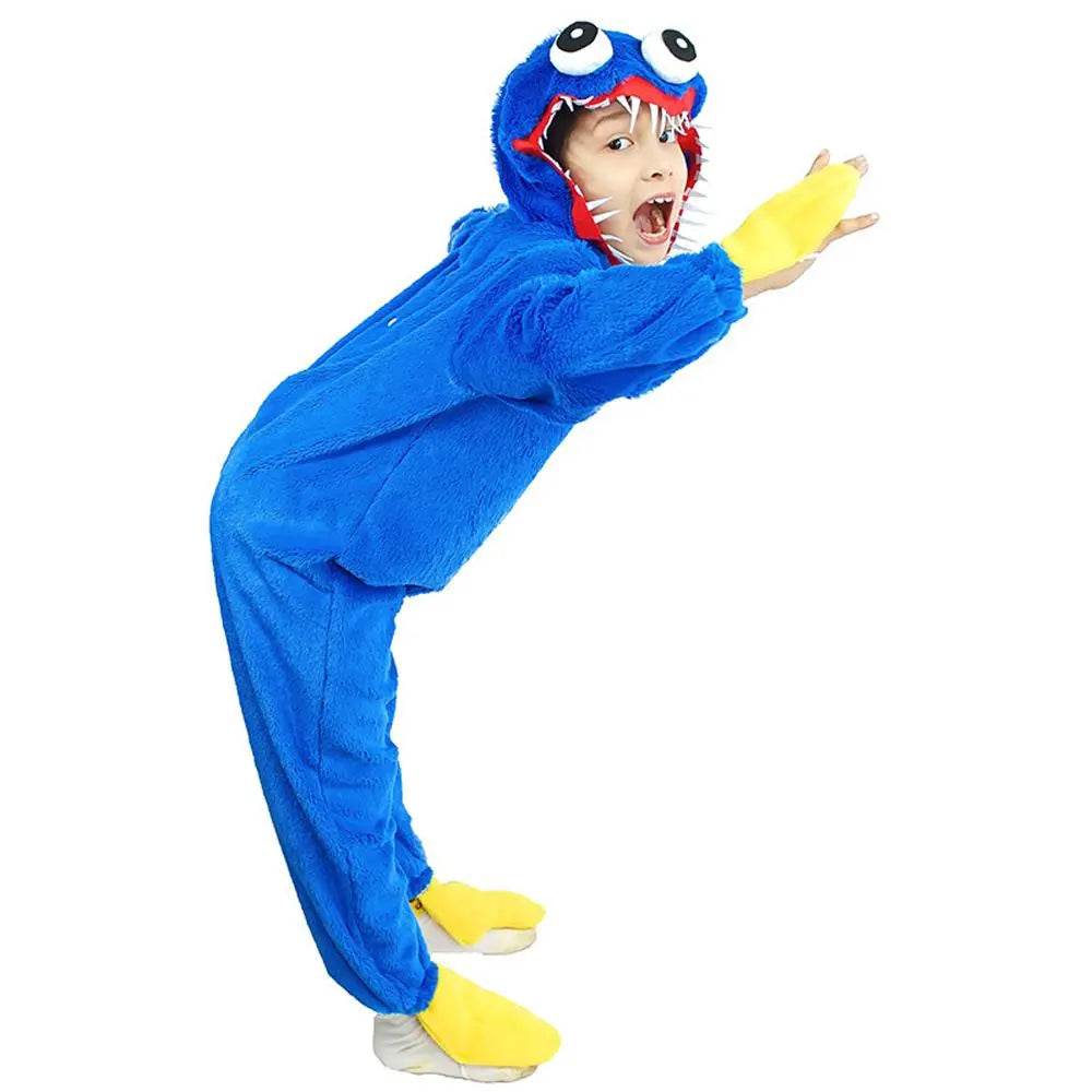 Poppy Playtime Huggy Wuggys Plush Costume Kids Halloween Cartoon Cosplay Jumpsuit - Ecosfun