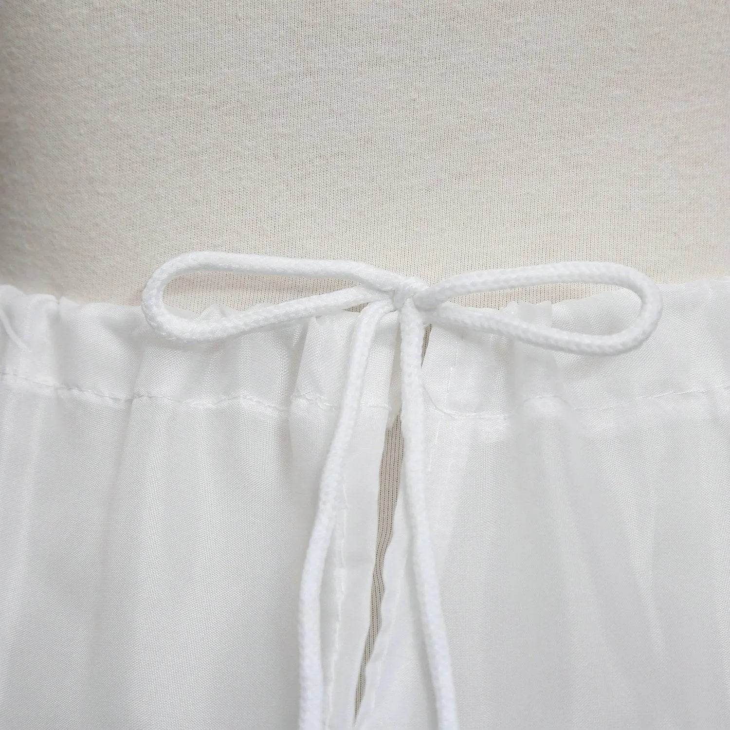 Princess Dress Crinoline Lace Trim Flower Girl Petticoat A-Line - Ecosfun