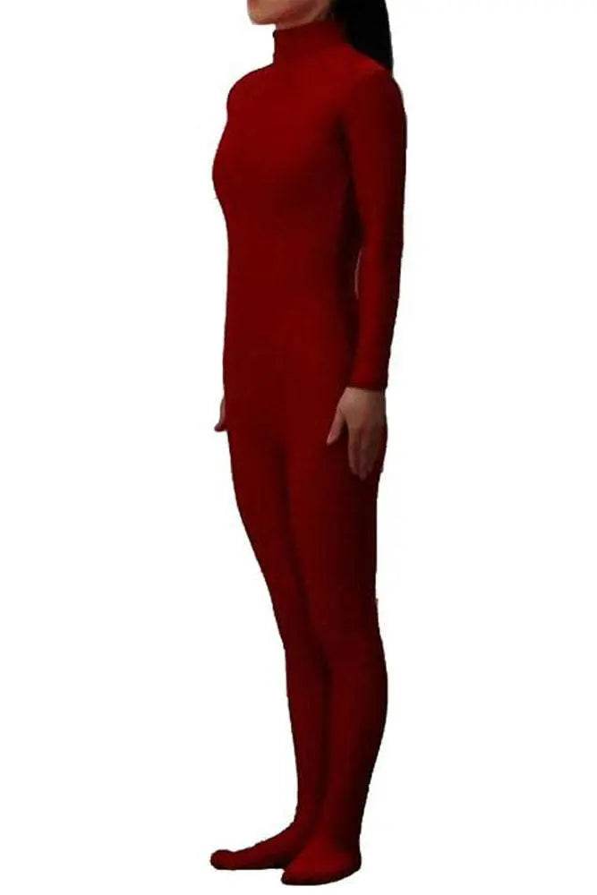 Purplish Red Headless Bodysuit Spandex Zentai Catsuit Costume - Ecosfun