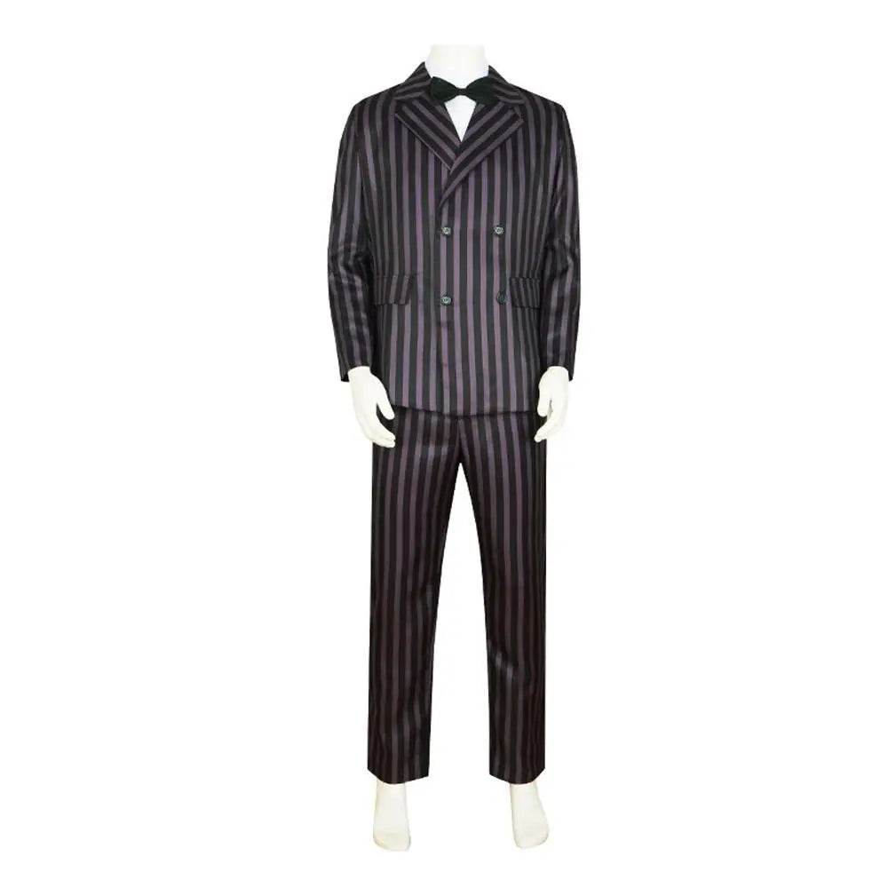 Wednesday's Dad Costume The Addams Family Cosplay Gomez Costume Outfit Sets For Men - Ecosfun