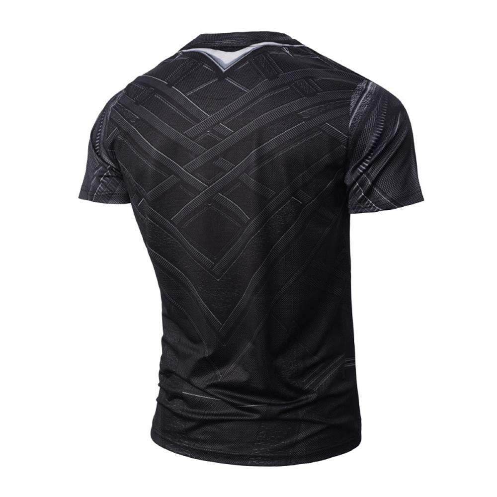 Black Panther Men T shirt Short Sleeve Running Fitness Tee Top - Ecosfun