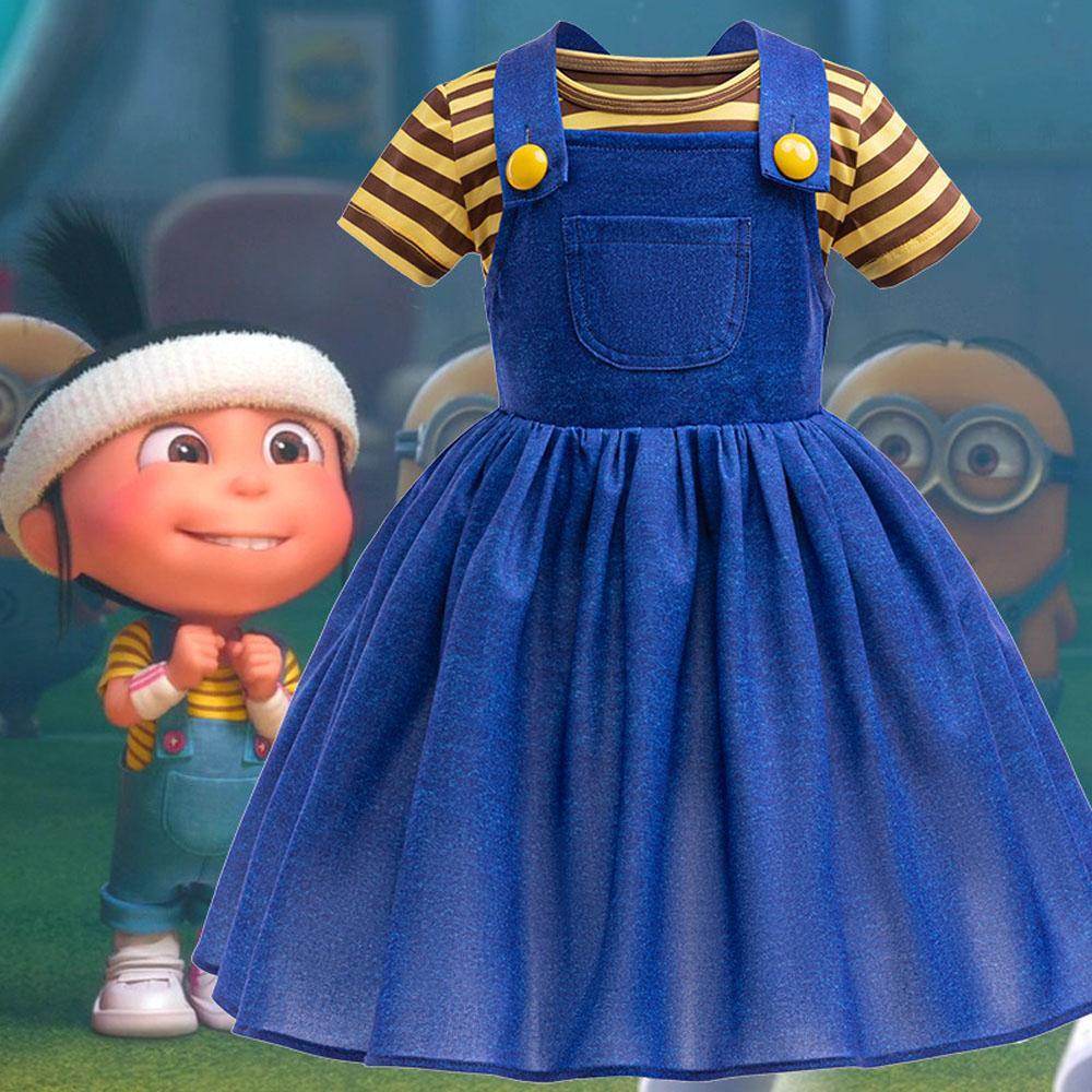 Despicable Me Agnes Costume Cosplay Dress Halloween Party Outfit - Ecosfun
