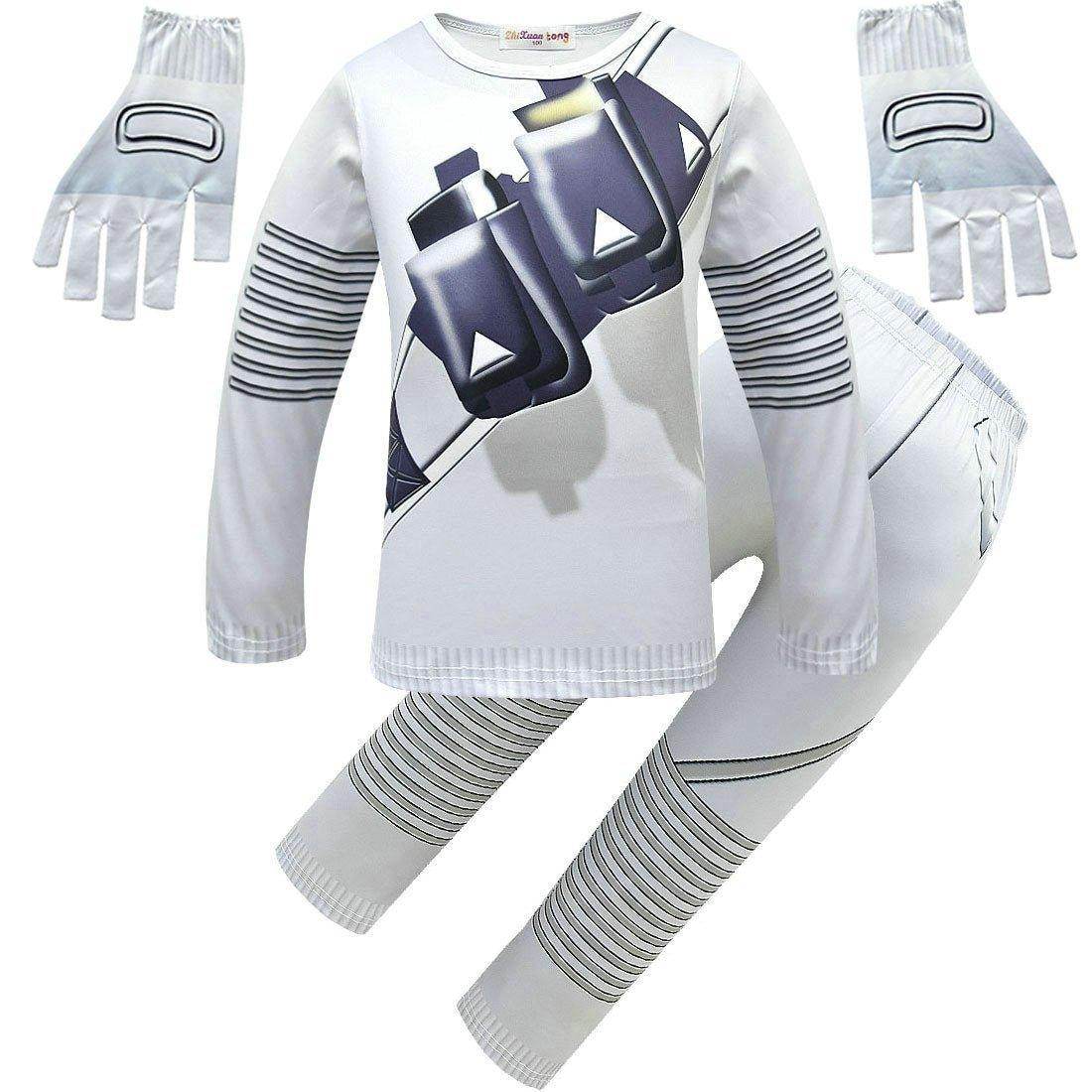 DJ Marshmello Chris Comstock Costume Top Pants Mask for Kid - Ecosfun