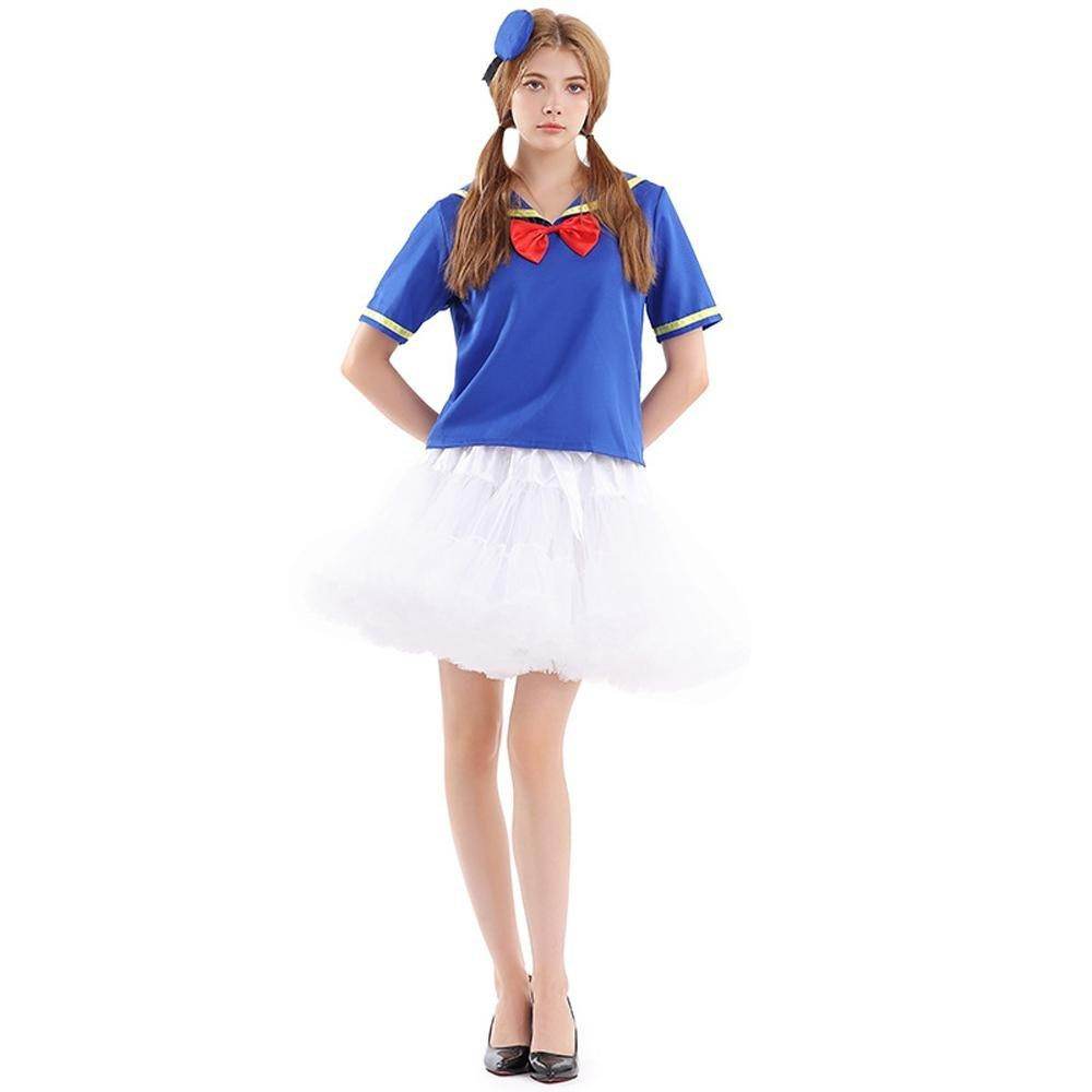 Duck Sailor Skirt Dress Cosplay Costumes Adult Full Set - Ecosfun