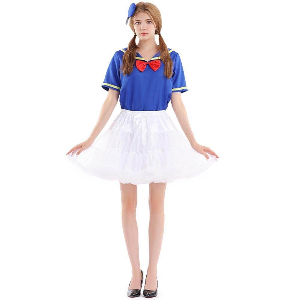 Duck Sailor Skirt Dress Cosplay Costumes Adult Full Set - Ecosfun