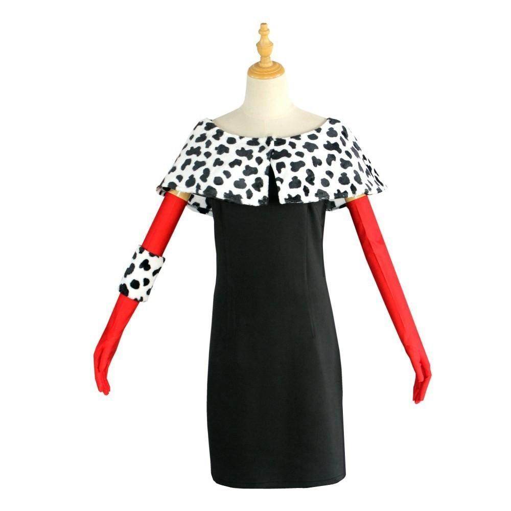 Evil Madame Costume Cruella De Vil cosplay dress 101 Dalmatians - Ecosfun