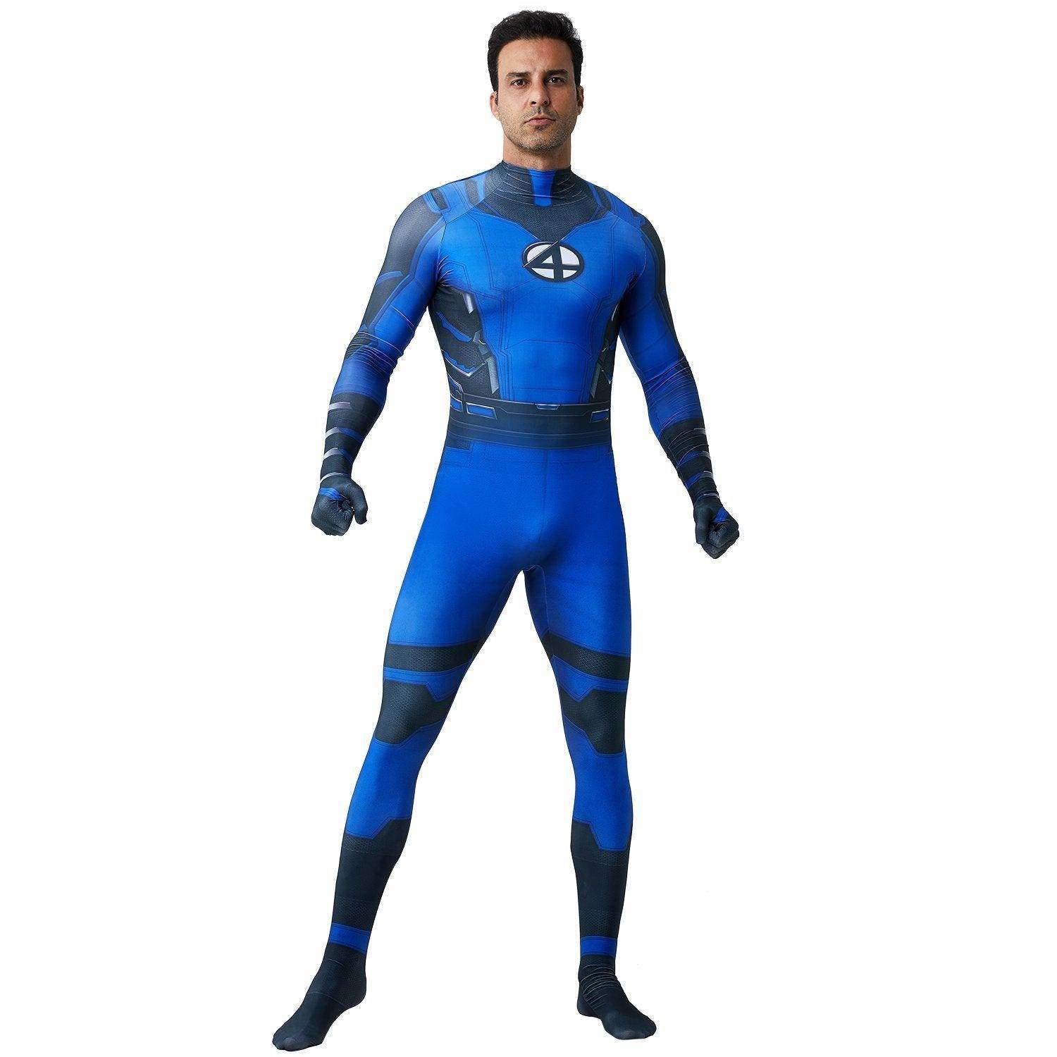 Fantastic Four Mr. Fantastic Reed Richards Cosplay Zentai Costume Suit for Adults and Kids - Ecosfun