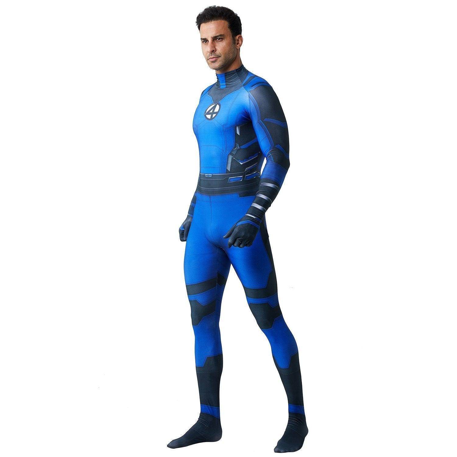 Fantastic Four Mr. Fantastic Reed Richards Cosplay Zentai Costume Suit for Adults and Kids - Ecosfun