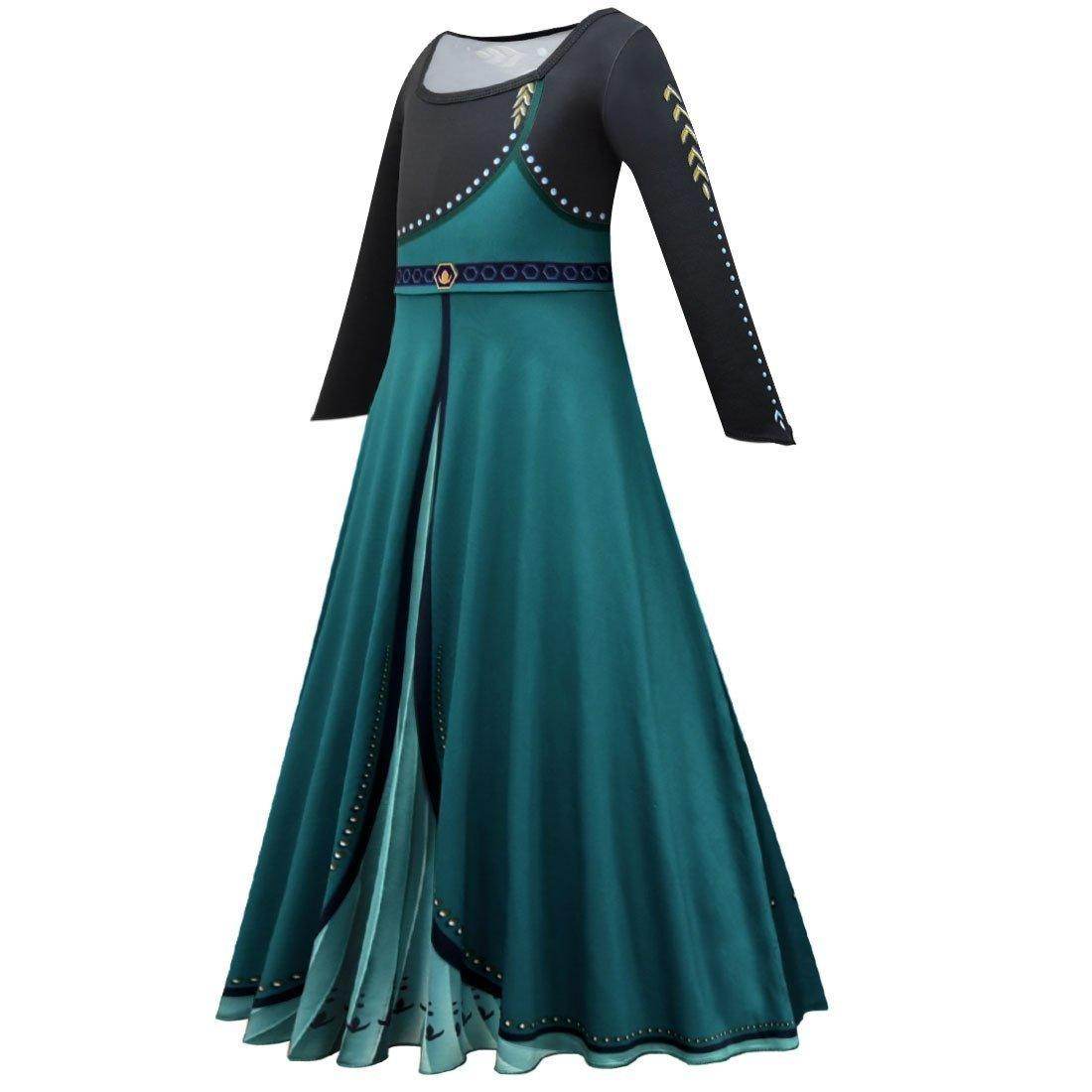 Frozen Girl Dresses Baby Kid Princess Anna Dress Snow Queen Cosplay Costume Party Dress - Ecosfun