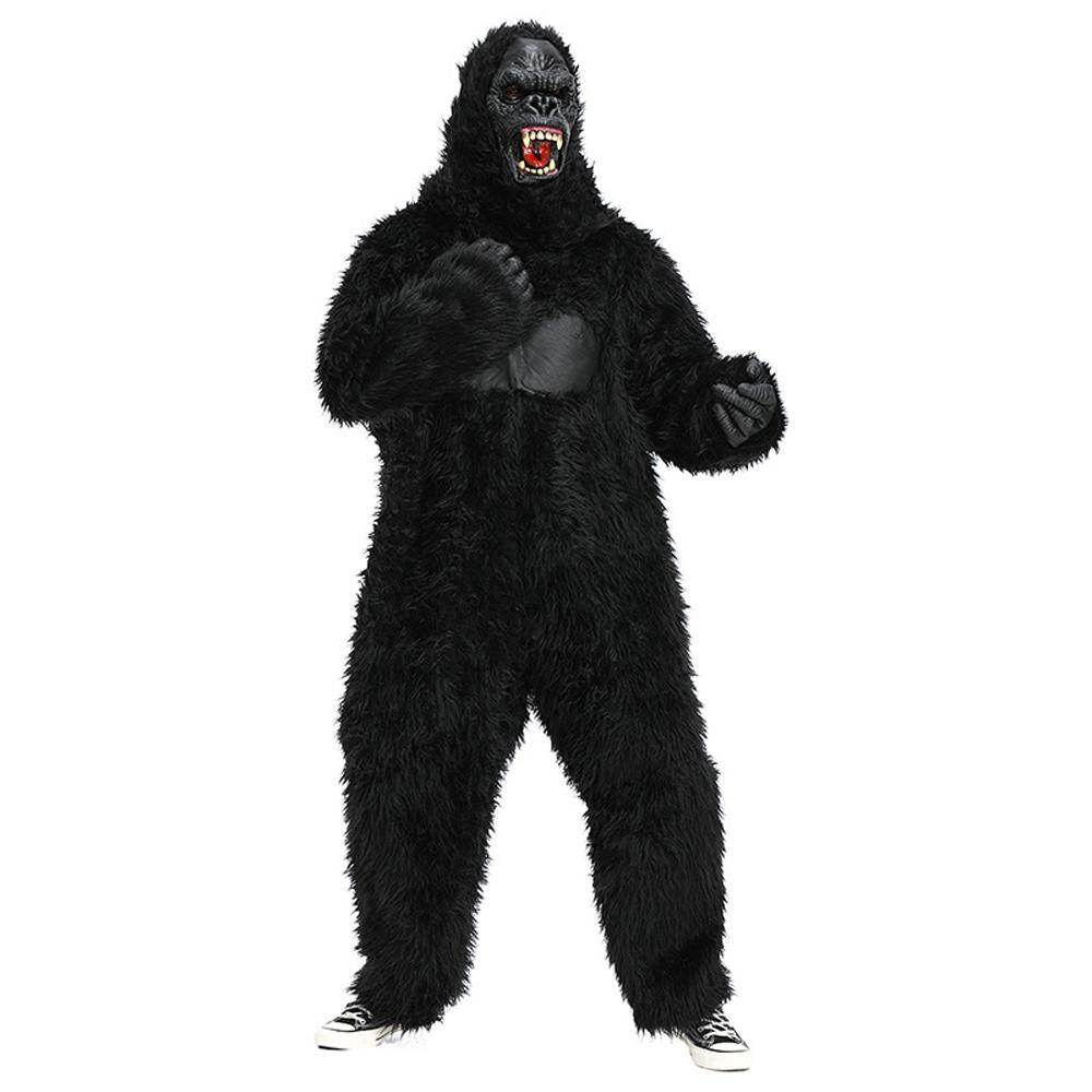 King Kong Chimpanzee Animal Adult Jumpsuit Cosplay Costume Carnival - Ecosfun