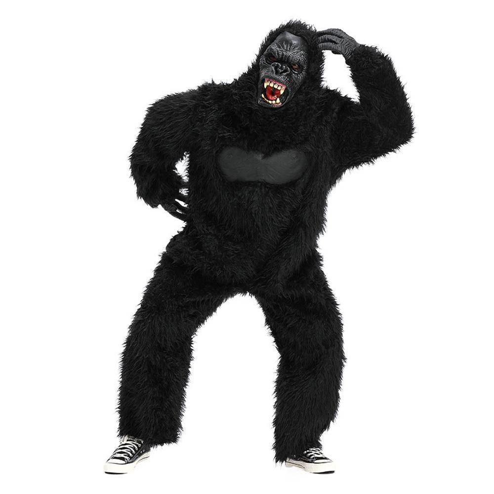 King Kong Chimpanzee Animal Adult Jumpsuit Cosplay Costume Carnival - Ecosfun