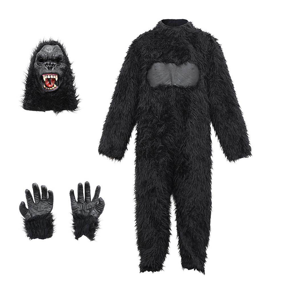 King Kong Chimpanzee Animal Adult Jumpsuit Cosplay Costume Carnival - Ecosfun