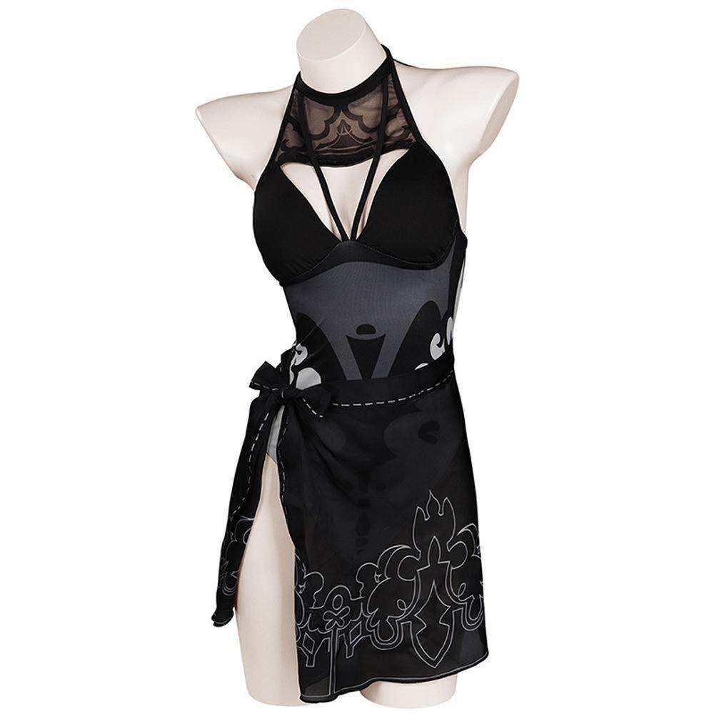 NieR Automata YoRHa No.2 Swimsuit Cosplay Costume Swimwear Outfits - Ecosfun