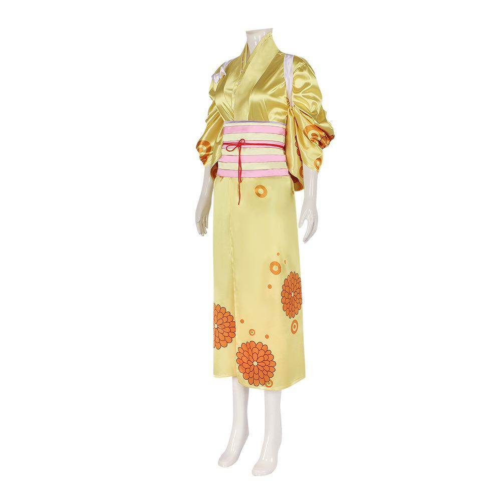 One Piece Kikunojo Anime Cosplay Costume Outfits Halloween Carnival Suit - Ecosfun