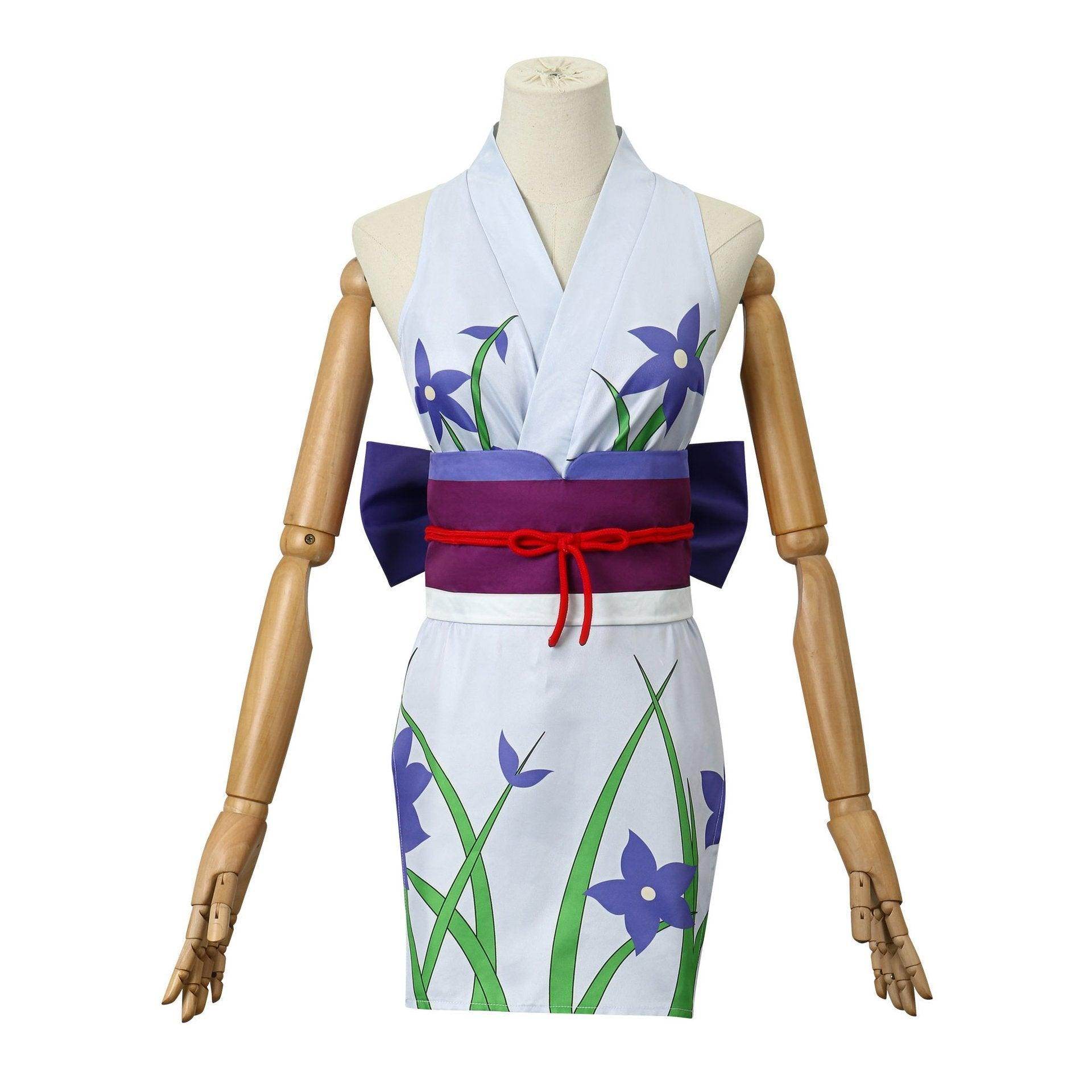 One Piece Nico Robin Costumes Japanese Anime Kimono Robe Fancy cosplay - Ecosfun