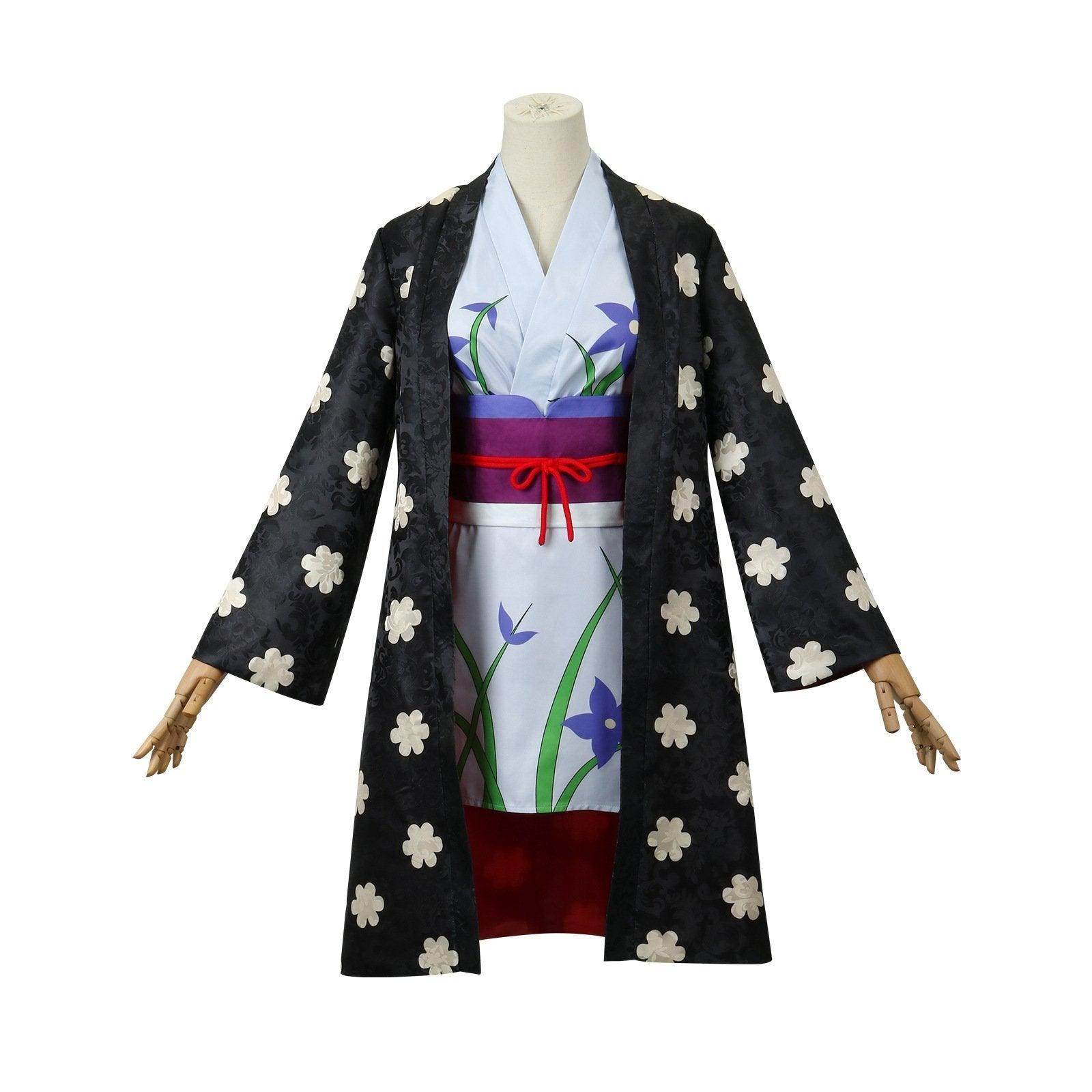 One Piece Nico Robin Costumes Japanese Anime Kimono Robe Fancy cosplay - Ecosfun