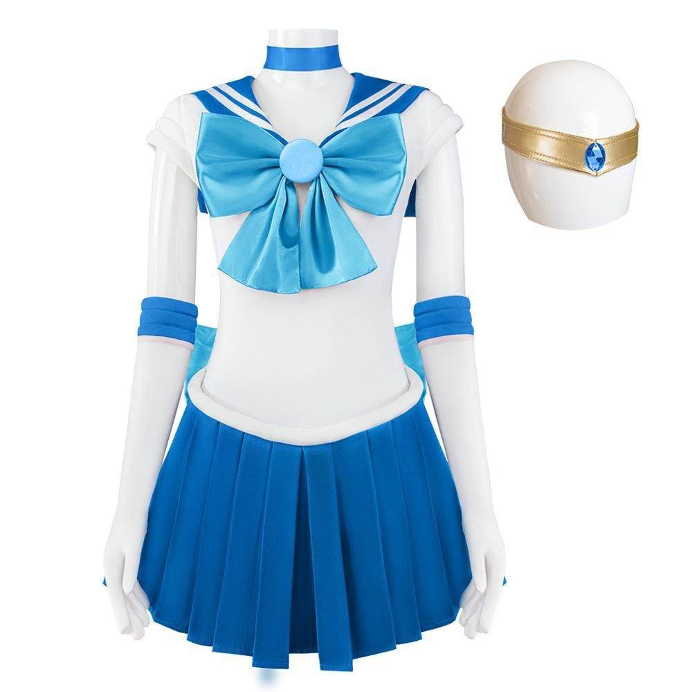 Sailor Moon Mizuno Ami Costume Uniform Dress Outfits Suit Cosplay Halloween - Ecosfun