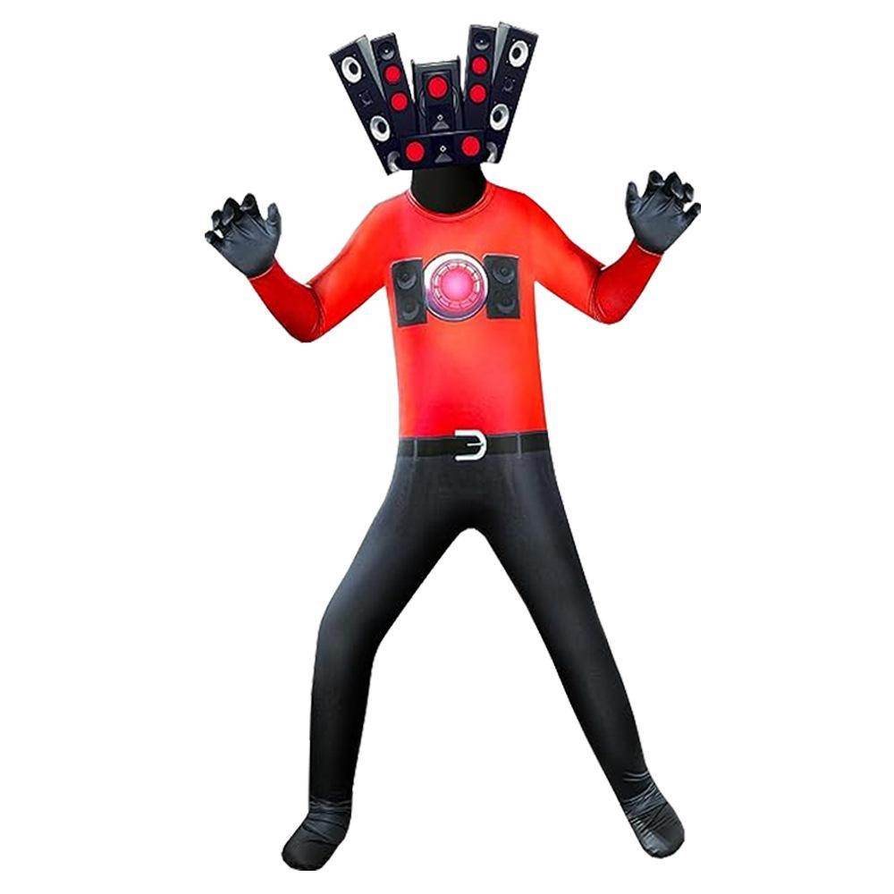 Skibidi Toilet Party Bodysuits Titan TV Jumpsuit Men Cosplay Costume For Kids Adult - Ecosfun